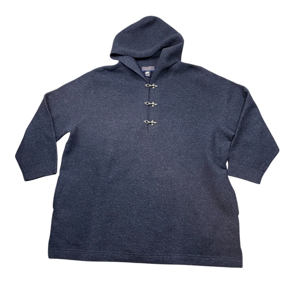 Newton Trading Co. 2X Navy 100% Wool Women's Jacket 1/4 Metal Fastners‎